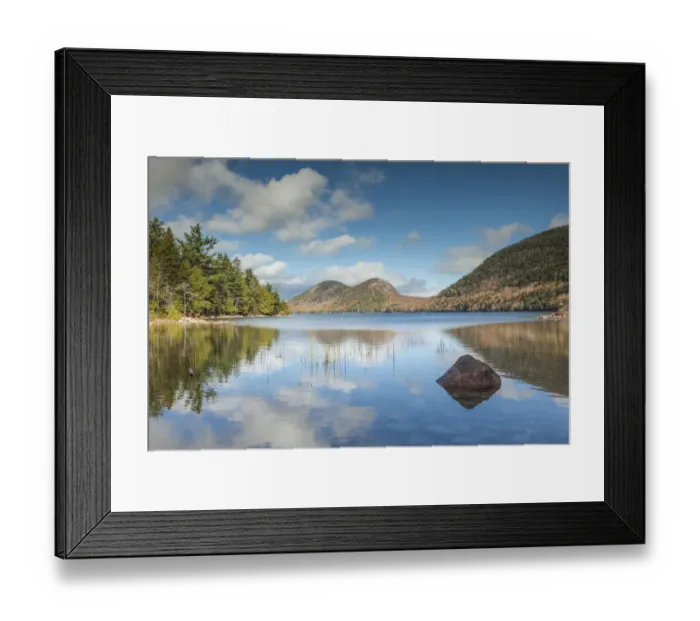 Framed Print : USA, Maine, Mt. Desert Island. Acadia National Park, Jordan Pond and The Bubbles