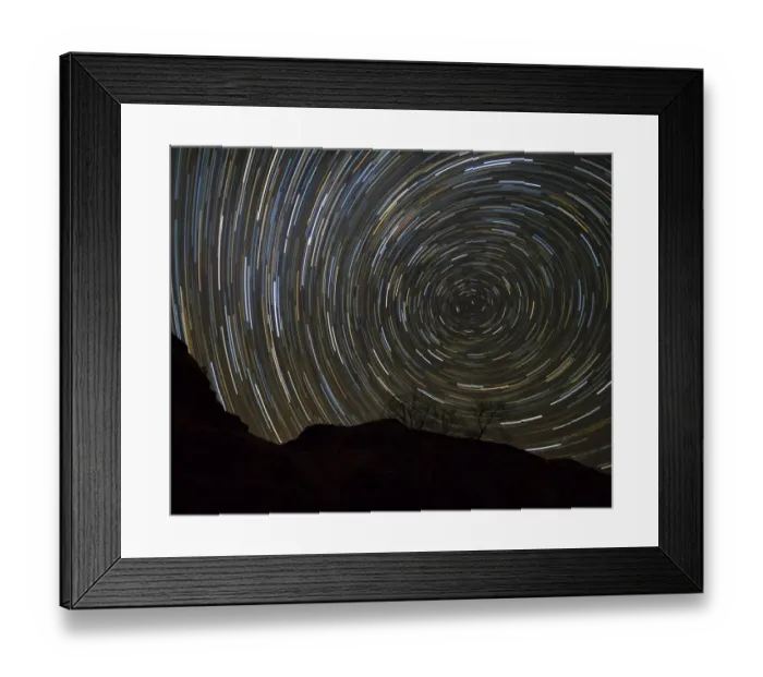 Framed Print : Usa, Oregon, Deschutes River. Circular star trails above cliff Framed Print : Usa, Oregon, Deschutes River. Circular star trails above cliff