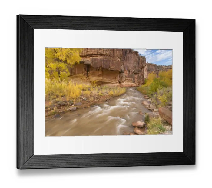 Framed Print : USA, Utah, Capitol Reef National Park. Fremont River and trees in autumn Framed Print : USA, Utah, Capitol Reef National Park. Fremont River and trees in autumn