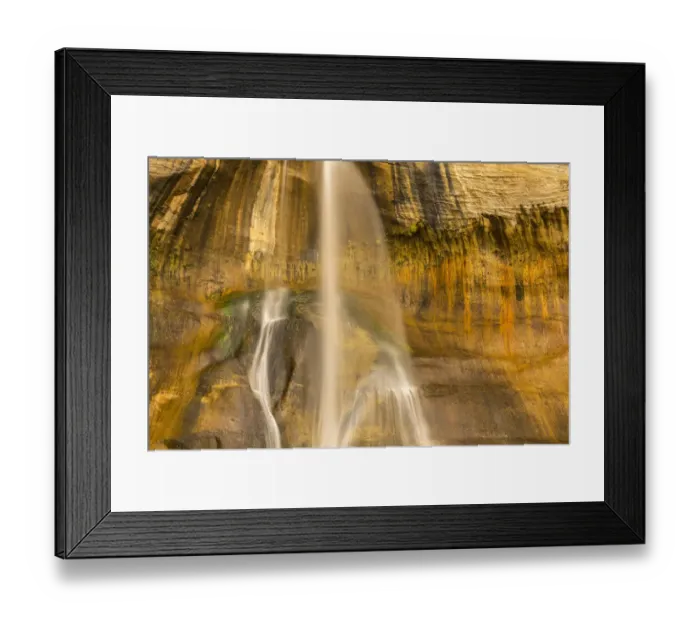 Framed Print : USA, Utah, Grand Staircase-Escalante National Monument. Lower Calf Creek Falls close-up Framed Print : USA, Utah, Grand Staircase-Escalante National Monument. Lower Calf Creek Falls close-up