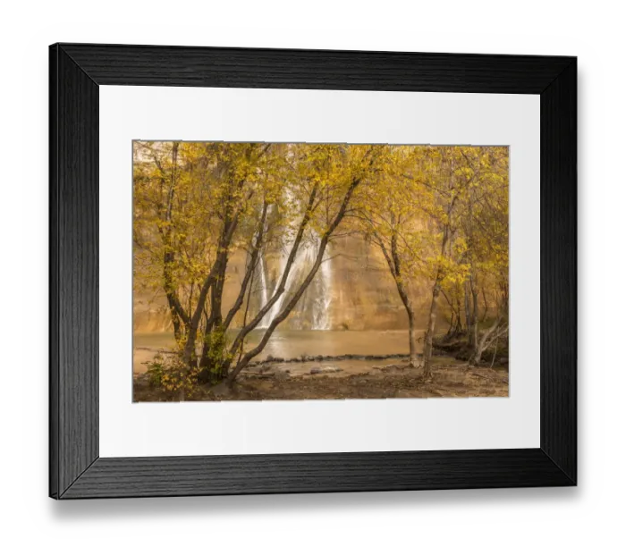 Framed Print : USA, Utah, Grand Staircase-Escalante National Monument. Lower Calf Creek Falls and trees Framed Print : USA, Utah, Grand Staircase-Escalante National Monument. Lower Calf Creek Falls and trees