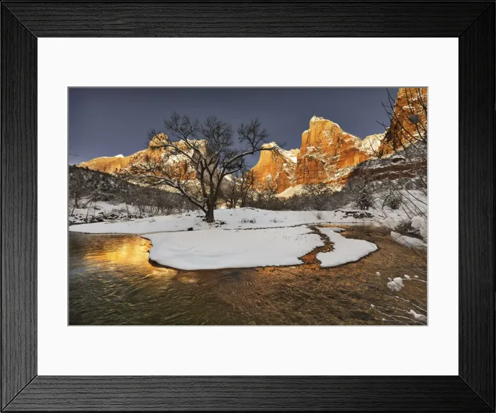 Framed Print : Zion in winter