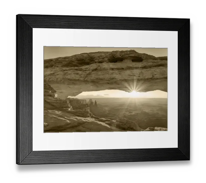 Framed Print : USA, Utah. Canyonlands National Park, Island in the Sky, Mesa Arch, sunrise
