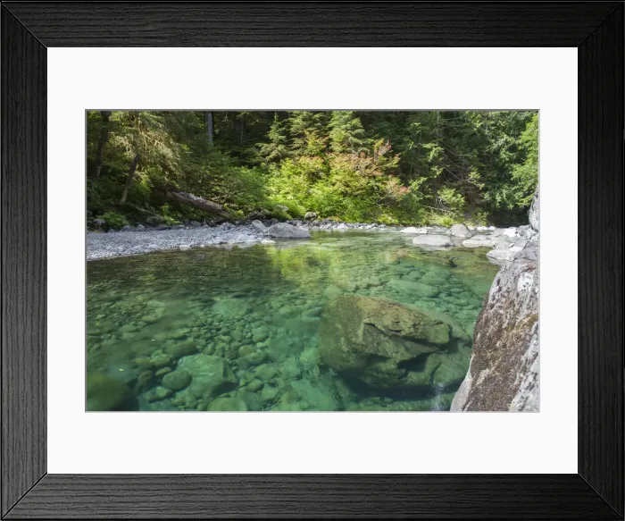 Framed Print : River in Hoh Olympic National Park, Washington State Framed Print : River in Hoh Olympic National Park, Washington State