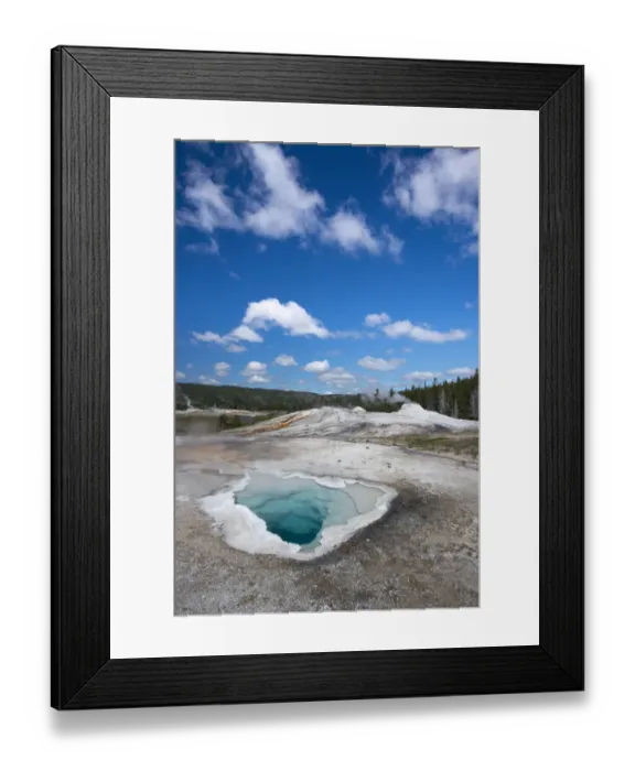 Framed Print : USA, Wyoming. Heart Spring, Yellowstone National Park