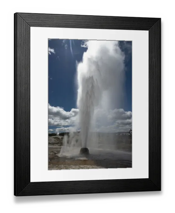 Framed Print : USA, Wyoming. Erupting Beehive Geyser, Upper Geyser Basin, Yellowstone National Park