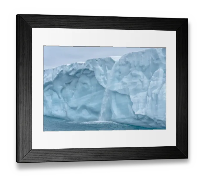 Framed Print : Arctic, Svalbard, Nordaustlandet Island. Waterfalls cascading from the melting glacier Framed Print : Arctic, Svalbard, Nordaustlandet Island. Waterfalls cascading from the melting glacier