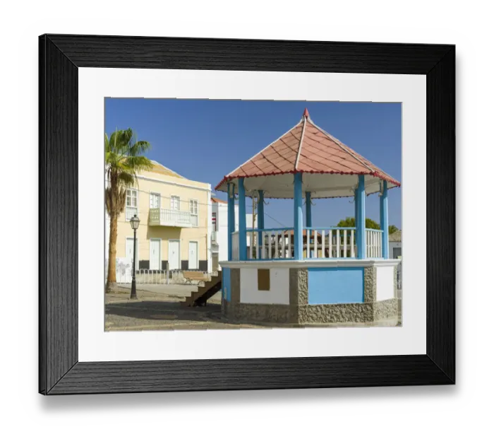 Framed Print : Praca 12 de Septembro. Sao Filipe, the capital of the island Framed Print : Praca 12 de Septembro. Sao Filipe, the capital of the island