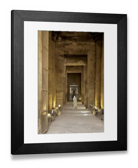 Framed Print : Egyptian man at Edfu Temple, Egypt Framed Print : Egyptian man at Edfu Temple, Egypt
