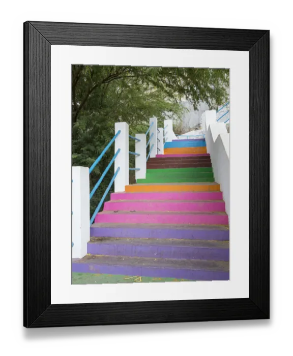 Framed Print : Stairs leading up to Plato. The capital Praia on the Ilha de Santiago, Cape Verde Framed Print : Stairs leading up to Plato. The capital Praia on the Ilha de Santiago, Cape Verde