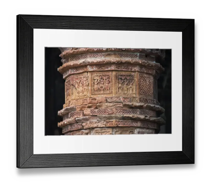 Framed Print : Close-up of relief carving, Puthia Temple Complex, Rajshahi Division, Bangladesh