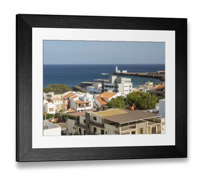 Framed Print : View over quarter Prainha. The capital Praia on Santiago Island (Ilha de Santiago) Framed Print : View over quarter Prainha. The capital Praia on Santiago Island (Ilha de Santiago)