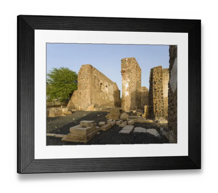 Framed Print : Ruin of cathedral Se Cathedral. Cidade Velha, historic center of Ribeira Grande Framed Print : Ruin of cathedral Se Cathedral. Cidade Velha, historic center of Ribeira Grande