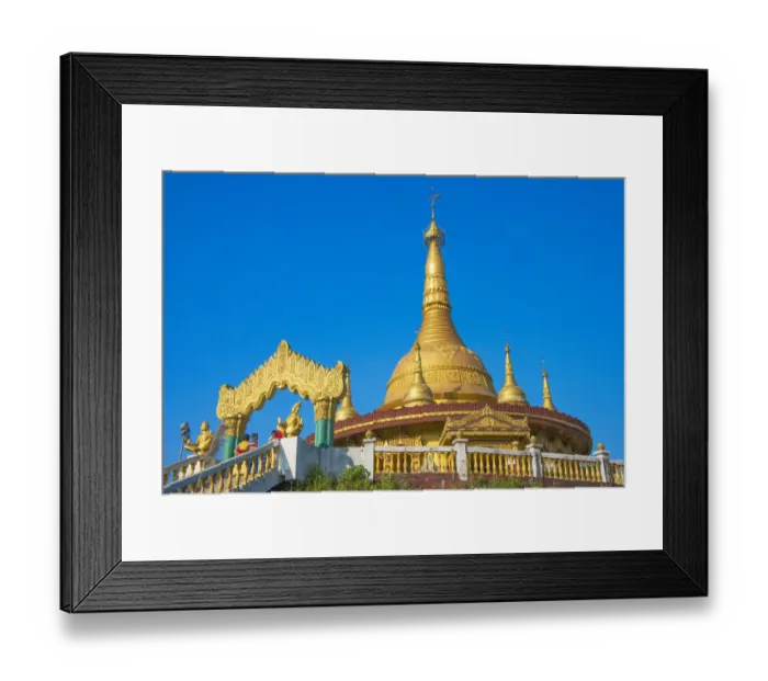 Framed Print : Golden Temple, the largest Theravada Buddhist temple in Bangladesh