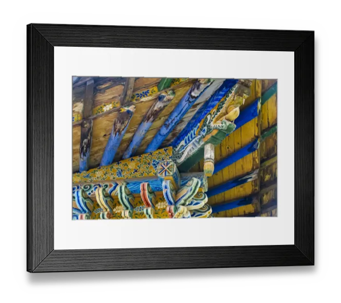 Framed Print : Close-up of temple structure in the grotto, Mati Temple Scenic Area Framed Print : Close-up of temple structure in the grotto, Mati Temple Scenic Area