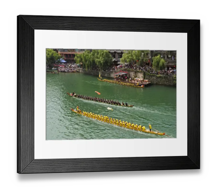 Framed Print : Dragon Boat race on Wuyang River during Duanwu Festival, Zhenyuan, Guizhou Province Framed Print : Dragon Boat race on Wuyang River during Duanwu Festival, Zhenyuan, Guizhou Province