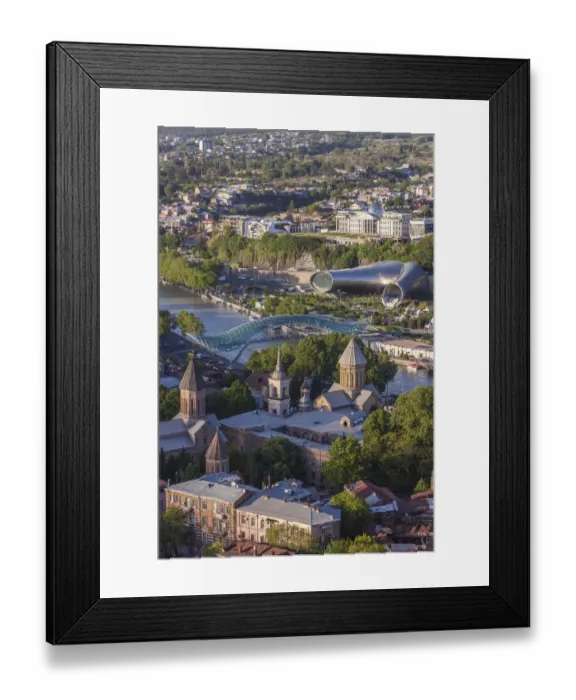 Framed Print : Georgia, Tbilisi. View of city skyline from Narikala Fortress Framed Print : Georgia, Tbilisi. View of city skyline from Narikala Fortress