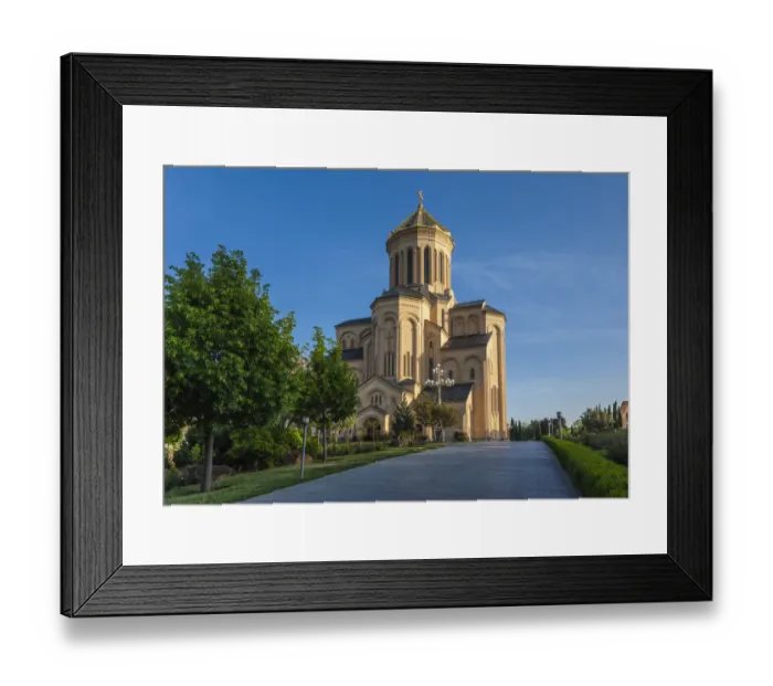 Framed Print : Georgia, Tbilisi. Holy Trinity Cathedral of Tbilisi exterior