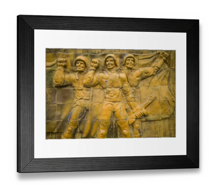 Framed Print : Georgia, Gori. Soviet-era military mural Framed Print : Georgia, Gori. Soviet-era military mural