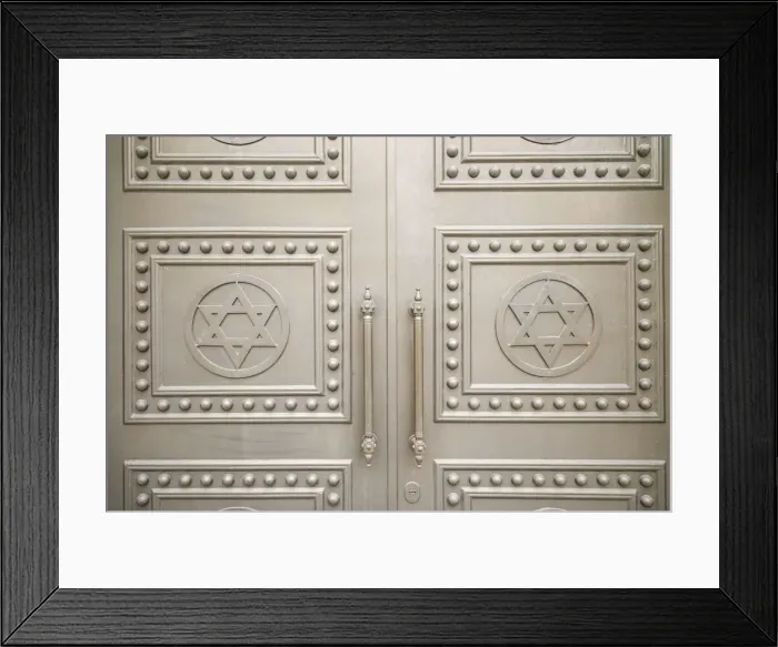 Framed Print : Georgia, Batumi. Batumi Synagogue, built 1904, door detail with Stars of David Framed Print : Georgia, Batumi. Batumi Synagogue, built 1904, door detail with Stars of David