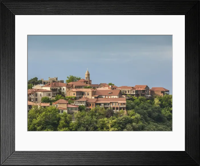 Framed Print : Georgia, Kakheti, Sighnaghi. Town view