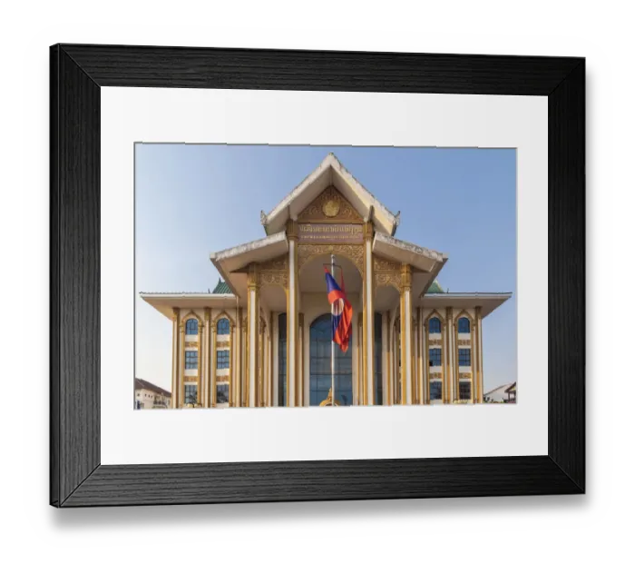 Framed Print : Laos, Vientiane. Lao National Culture Hall exterior Framed Print : Laos, Vientiane. Lao National Culture Hall exterior