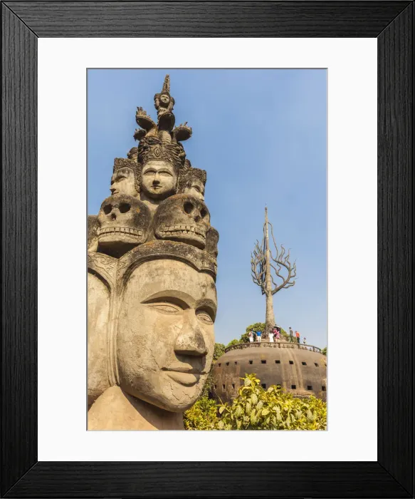 Framed Print : Laos, Vientiane. Xieng Khuan Buddha Park, statues of religious figures Framed Print : Laos, Vientiane. Xieng Khuan Buddha Park, statues of religious figures