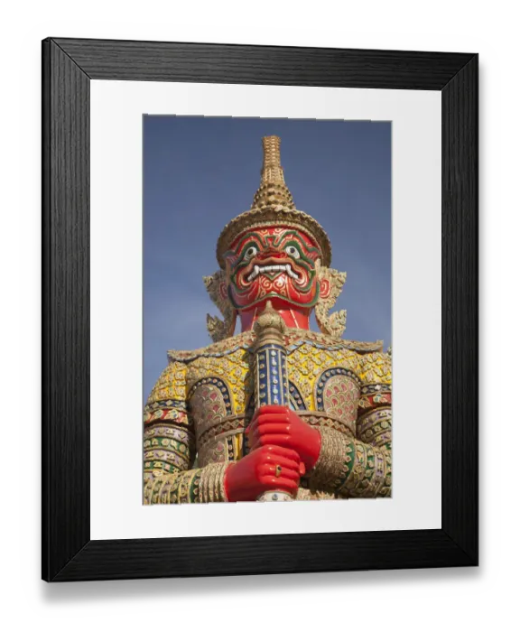 Framed Print : Thailand, Bangkok, warrior statue at Grand Palace, a complex of Buddhist temples Framed Print : Thailand, Bangkok, warrior statue at Grand Palace, a complex of Buddhist temples