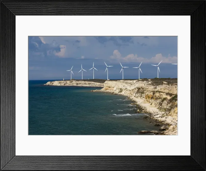 Framed Print : Wind turbines, Bozcaada, Turkey Framed Print : Wind turbines, Bozcaada, Turkey