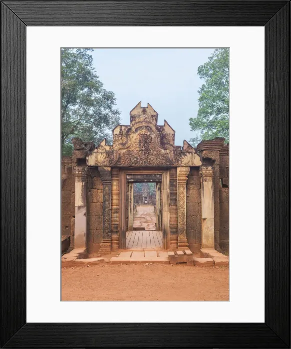 Framed Print : Cambodia, Angkor. Banteay Srei Temples eastern entrance Framed Print : Cambodia, Angkor. Banteay Srei Temples eastern entrance