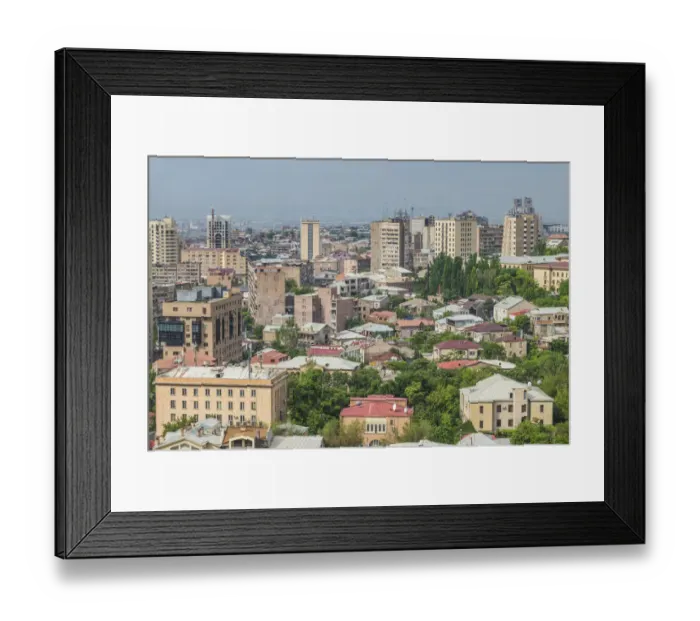 Framed Print : Armenia, Yerevan. The Cascade, city view