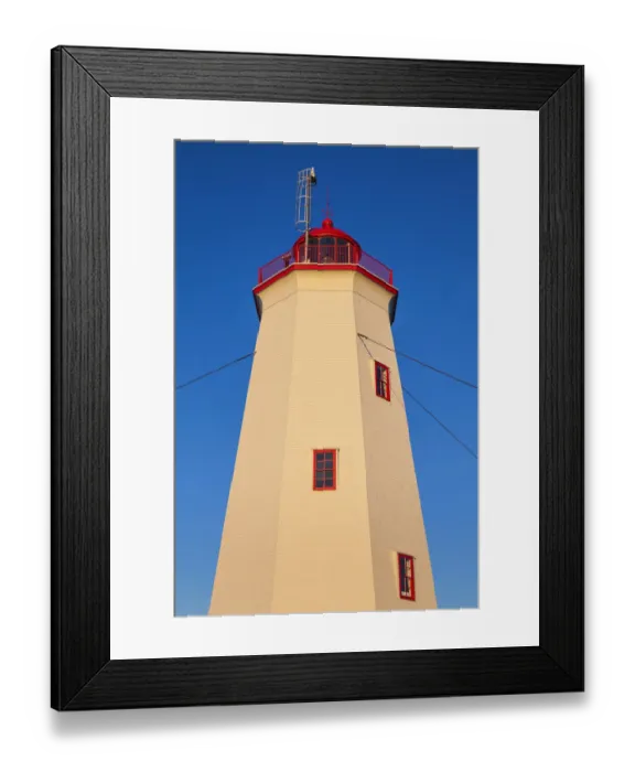Framed Print : Canada, New Brunswick, Miscou Island. Miscou Lighthouse at sunset