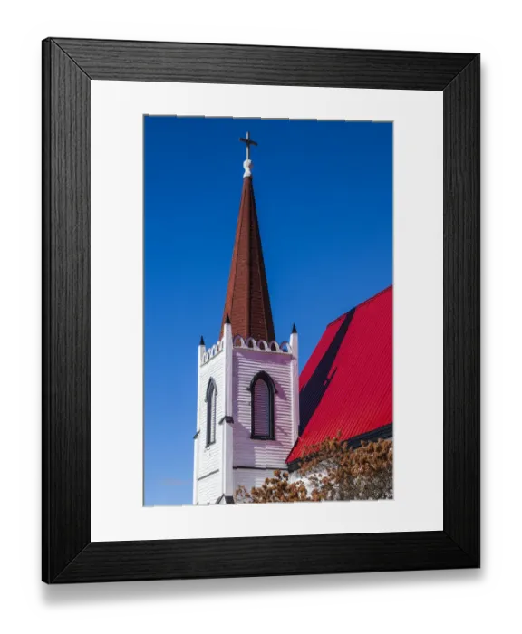 Framed Print : Canada, New Brunswick, Saint John River Valley, Gagetown. St John Anglican Church, b Framed Print : Canada, New Brunswick, Saint John River Valley, Gagetown. St John Anglican Church, b