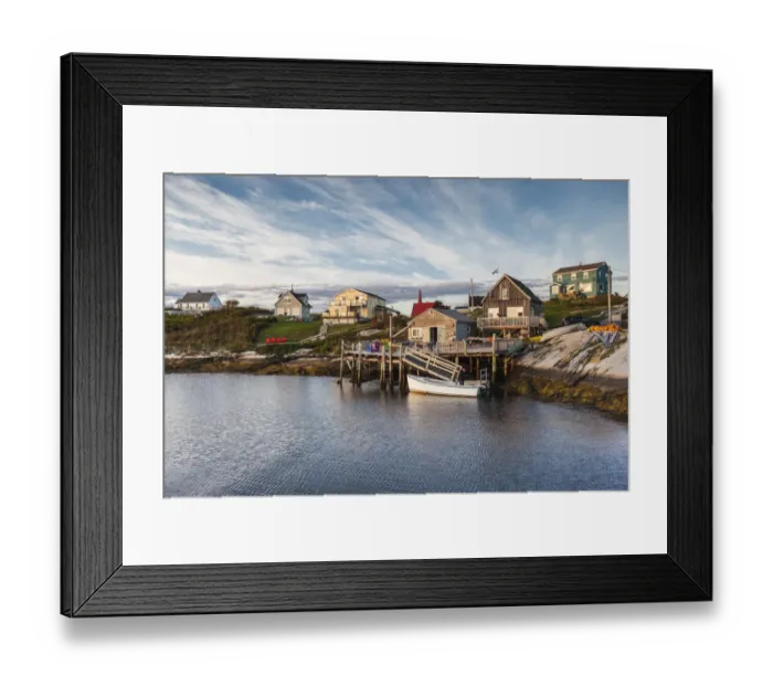 Framed Print : Canada, Nova Scotia, Peggys Cove. Fishing village on the Atlantic Coast