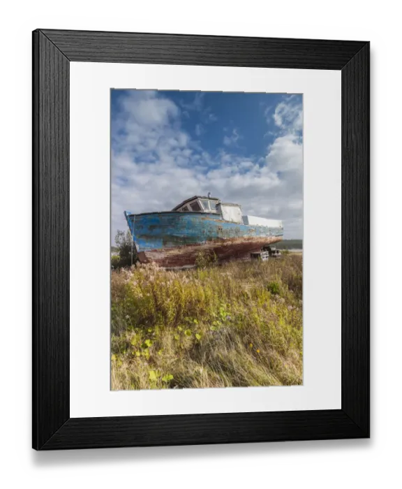 Framed Print : Canada, Nova Scotia, Marie Joseph. Wrecked wooden fishing boat Framed Print : Canada, Nova Scotia, Marie Joseph. Wrecked wooden fishing boat