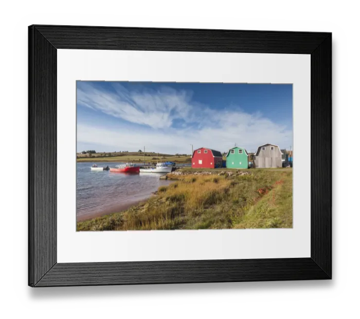 Framed Print : Canada, Prince Edward Island, French River. Small fishing harbor