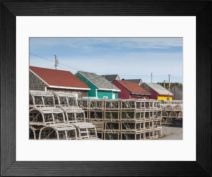 Framed Print : Canada, Prince Edward Island, North Rustico. Lobster traps Framed Print : Canada, Prince Edward Island, North Rustico. Lobster traps