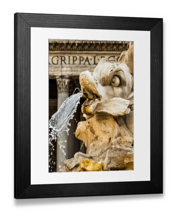 Framed Print : Italy, Rome. Piazza della Rotunda, close-up of Fontana del Pantheon Framed Print : Italy, Rome. Piazza della Rotunda, close-up of Fontana del Pantheon