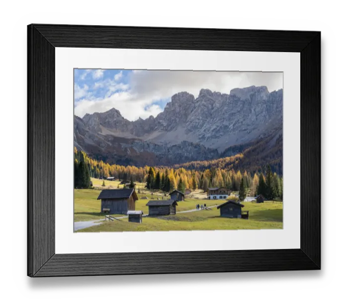 Framed Print : Val San Nicolo in Val di Fassa. Marmolada mountain range in the Dolomites of Trentino Framed Print : Val San Nicolo in Val di Fassa. Marmolada mountain range in the Dolomites of Trentino