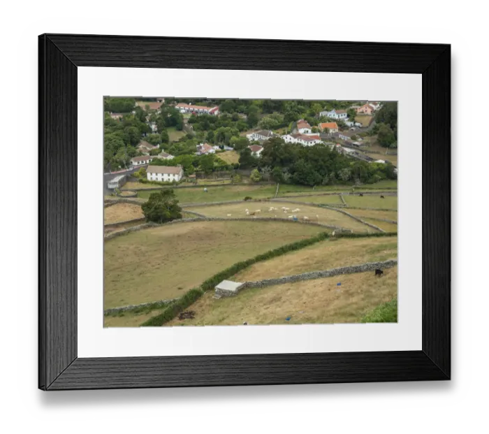 Framed Print : Landscape and villages in the south of the Terceira Island, Azores, Portugal Framed Print : Landscape and villages in the south of the Terceira Island, Azores, Portugal