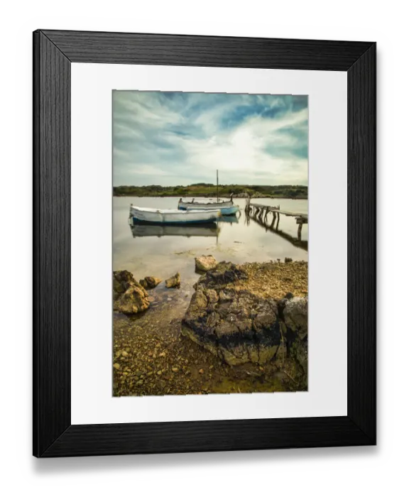 Framed Print : Spain, Menorca. Boats docked on a lake Framed Print : Spain, Menorca. Boats docked on a lake