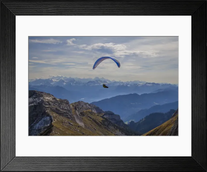 Framed Print : Lucerne, Switzerland. Paragliding off Mt. Pilatus Framed Print : Lucerne, Switzerland. Paragliding off Mt. Pilatus
