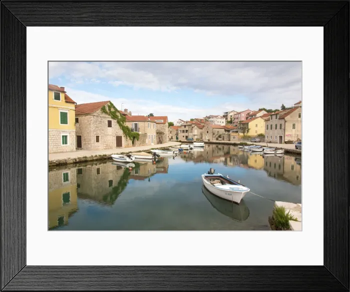 Framed Print : Croatia, Hvar Island, Vrboska. Known as Little Venice for its canals and bridges Framed Print : Croatia, Hvar Island, Vrboska. Known as Little Venice for its canals and bridges