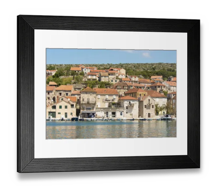 Framed Print : Croatia, Brac, Milna. Picturesque uncrowded waterfront Framed Print : Croatia, Brac, Milna. Picturesque uncrowded waterfront