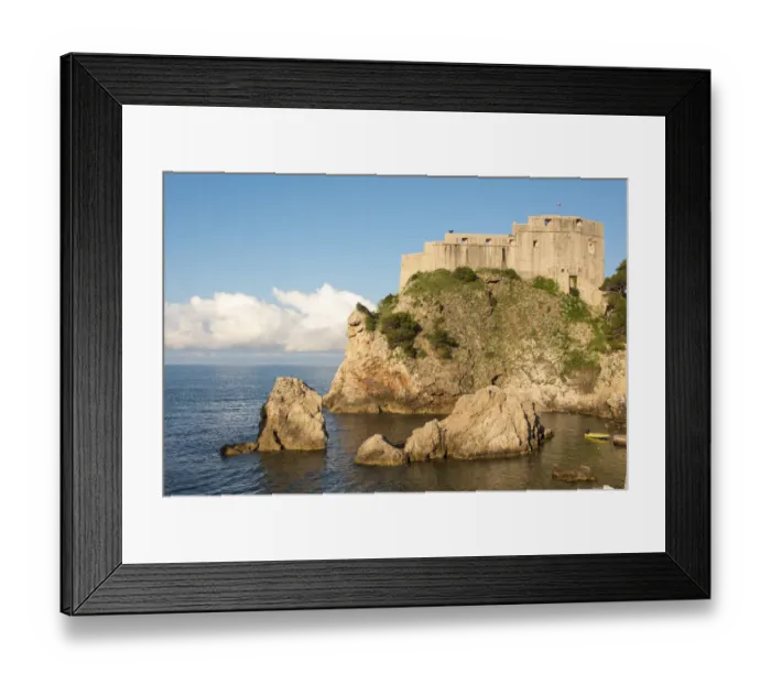 Framed Print : Croatia, Dubrovnik. St. Lawrence Fortress (Lovrijenac). Outside city walls Framed Print : Croatia, Dubrovnik. St. Lawrence Fortress (Lovrijenac). Outside city walls