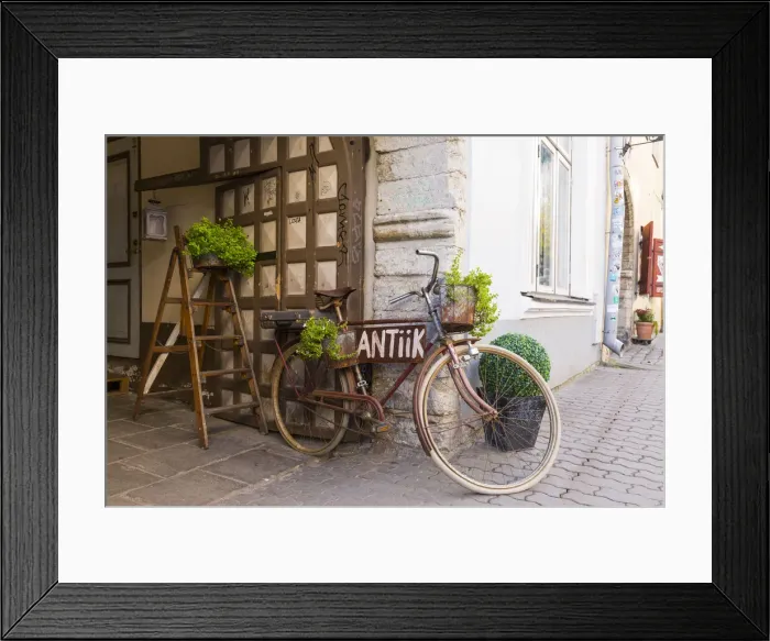 Framed Print : Baltic States, Estonia, Tallinn. Old bicycle Framed Print : Baltic States, Estonia, Tallinn. Old bicycle