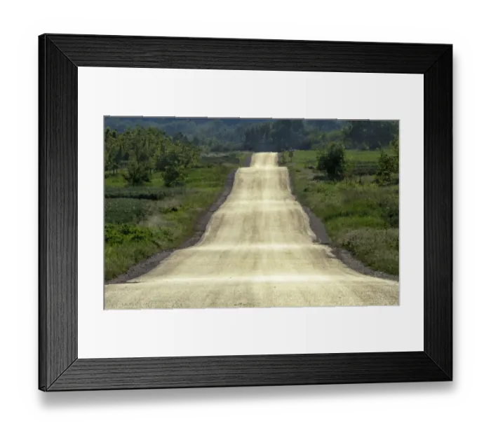 Framed Print : Winding road, Kostolac, Serbia