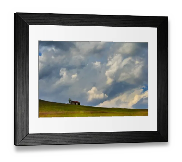 Framed Print : A little farm house on the slope of Mount Zlatibor, Serbia