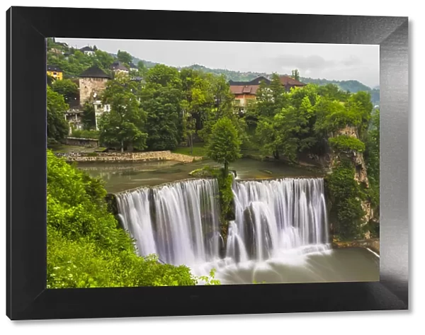 Waterfall in the old town, Jajce, Bosnia and Herzegovina