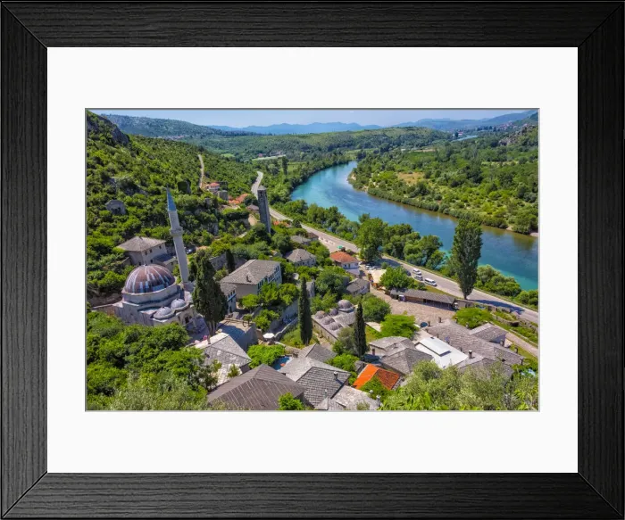 Framed Print : Hajji Alija Mosque overlooking the Neretva River, Pocitelj, Bosnia and Herzegovina Framed Print : Hajji Alija Mosque overlooking the Neretva River, Pocitelj, Bosnia and Herzegovina